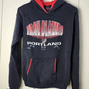 Vintage Youth Portland Trail Blazers Hoodie Size 14/16 Front Row Made In USA